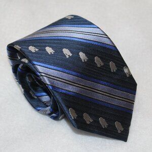 Disney Parks R2-D2 Star Wars Blue & Grey Necktie